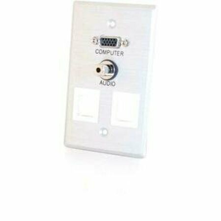 C2G SnglGng HD15 3.55mm Wall Plate 40544